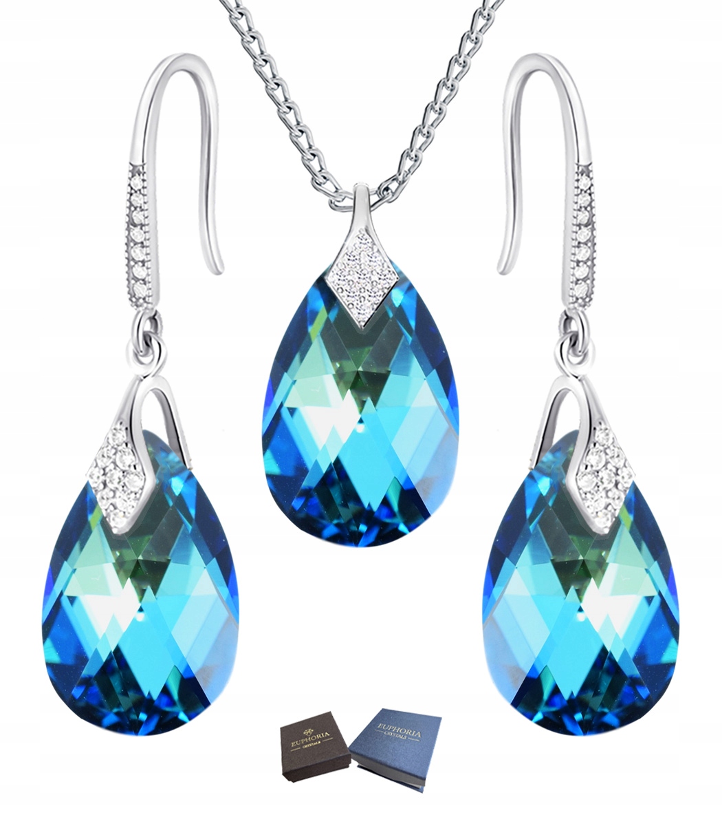 Sada stříbrných šperků Stříbro 925 Sada Náušnice Náhrdelník s přívěskem