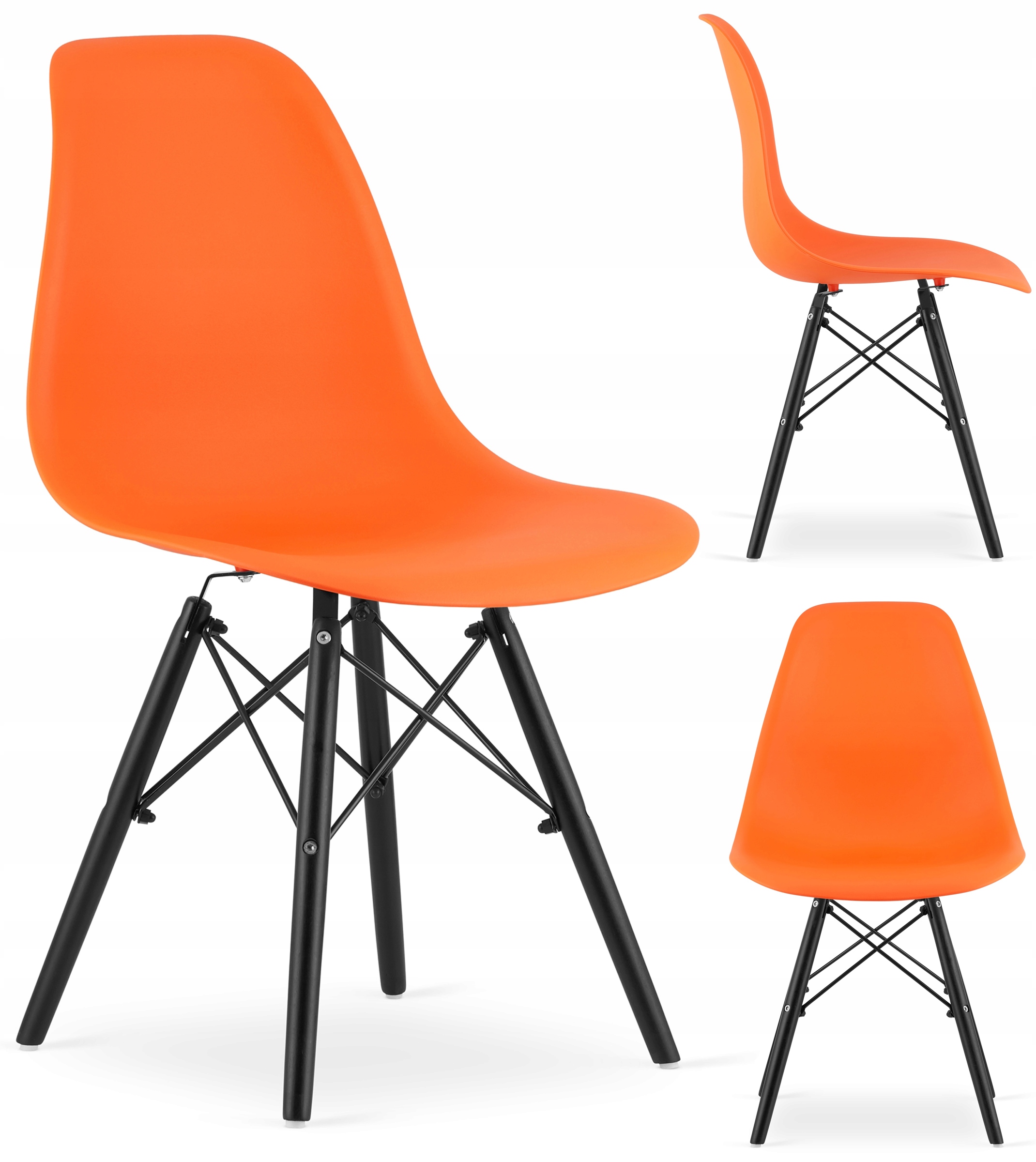 

Krzesło Tolv Dsw biurowe Nowoczesne Pomarańczowe