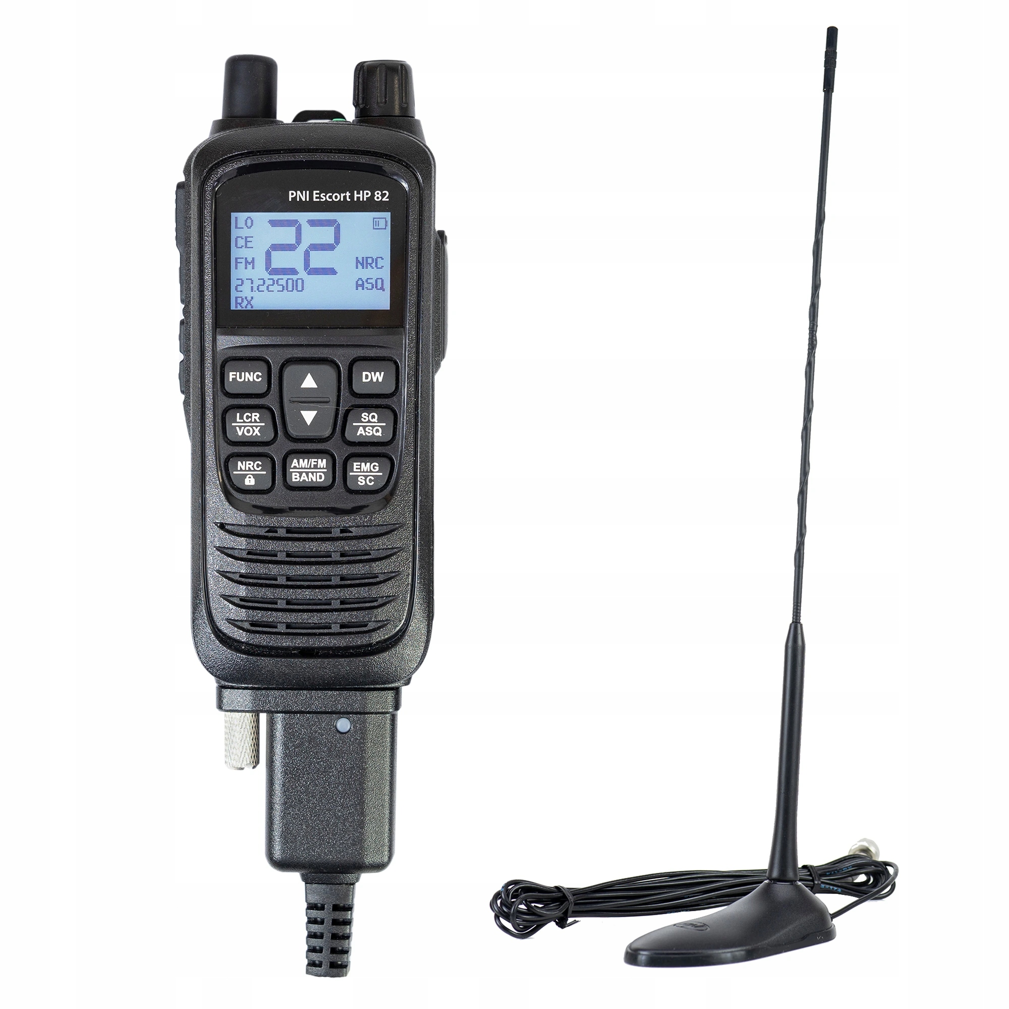Súprava prenosnej Cb rádio stanice Pni Escort Hp 82, multištandardná, 4 W,