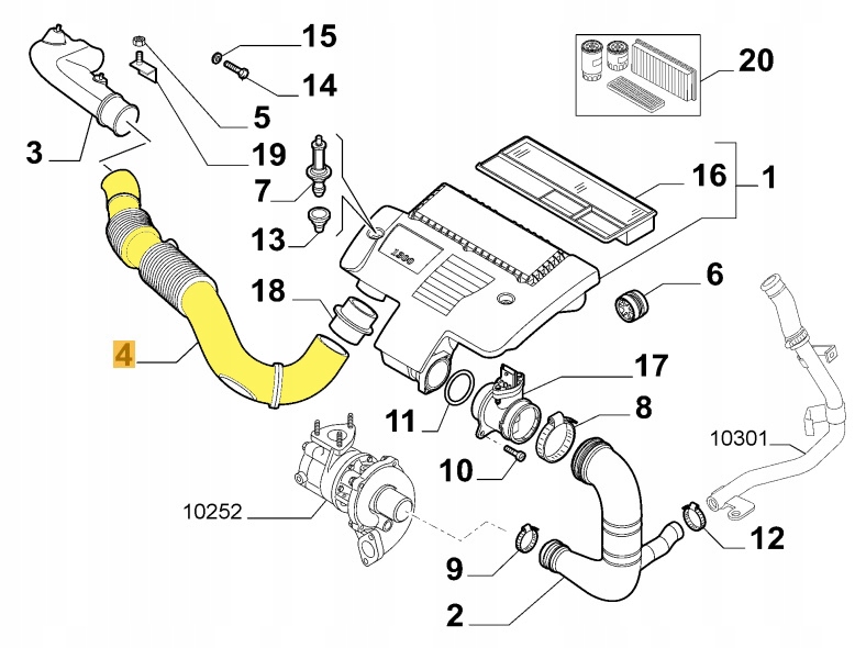 TURBO WAZ RURA FIAT DOBLO 1 3 MULTIJET 51742575 Part manufacturer Other