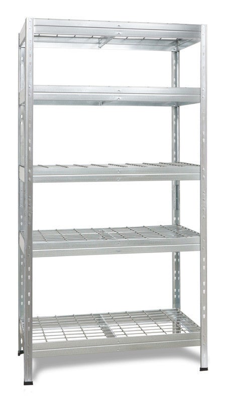 Kovový úložný regál Ar Shelving Rivet 180 x 90 x 45 cm max 300 kg