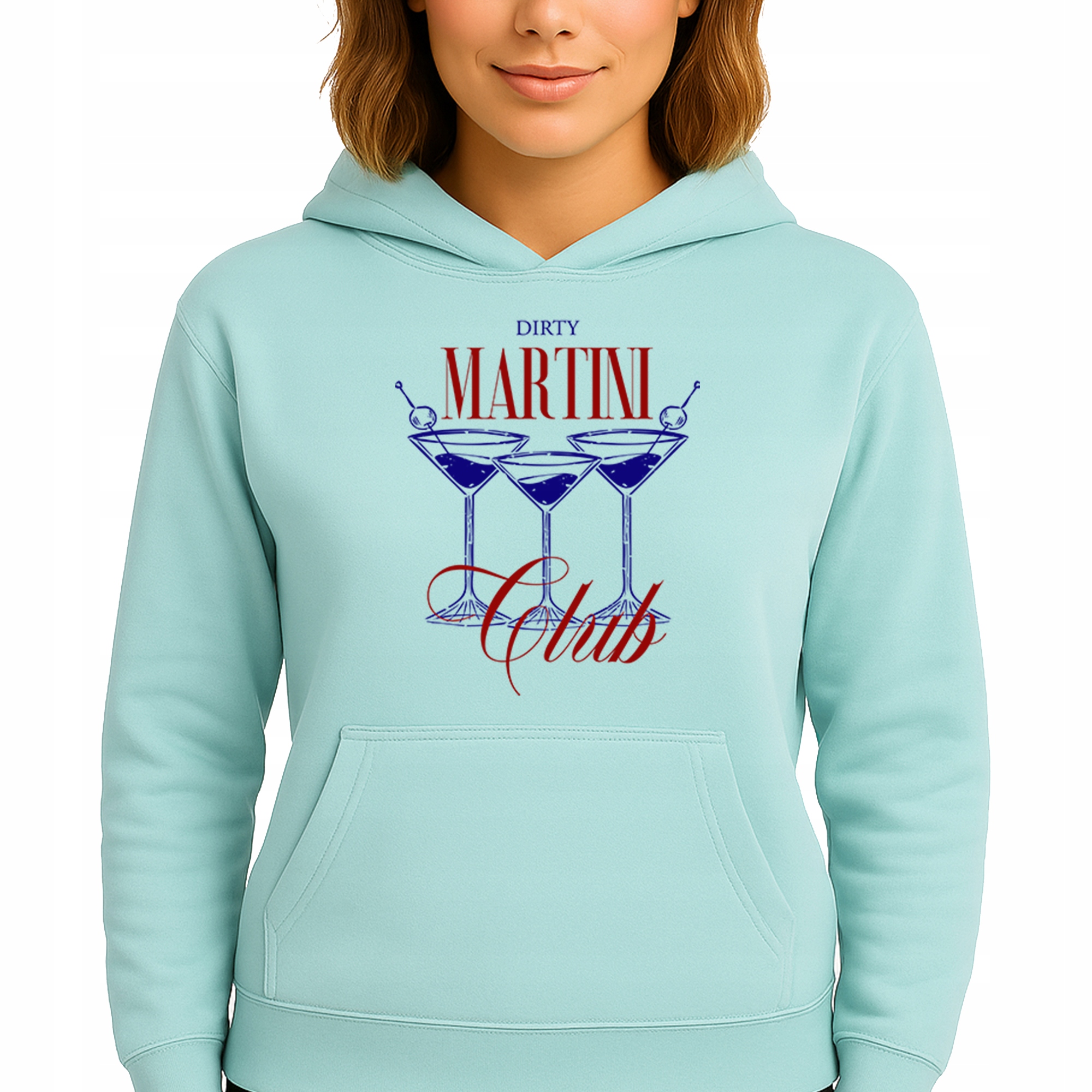 Mikina Mátová Hoodie S Kapucí Bavlněná Módní Dirty Martini S