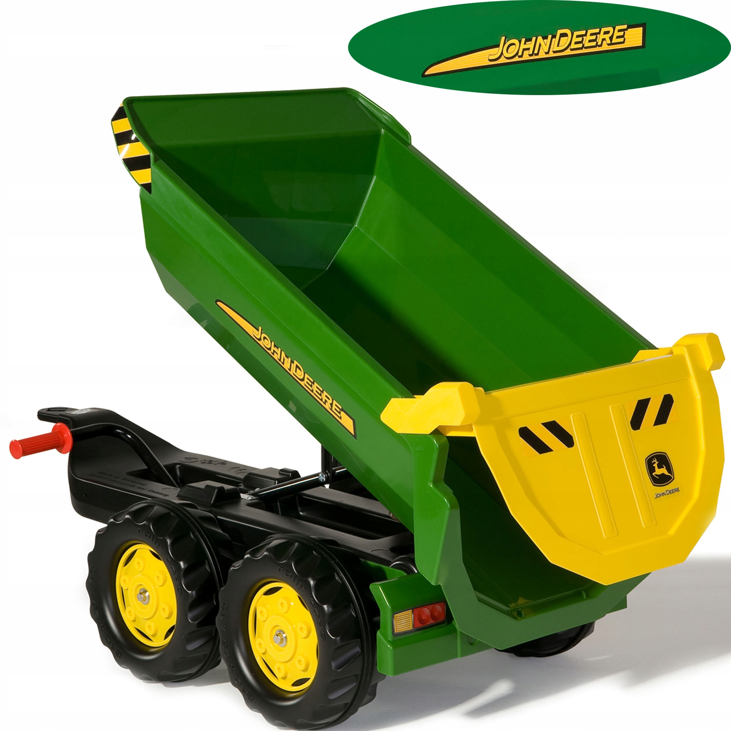 PRZYCZEPA WYWROTKA TRAKTOR z KIPREM OGROMNA 2-OSIE JOHN DEERE ROLLY TOYS