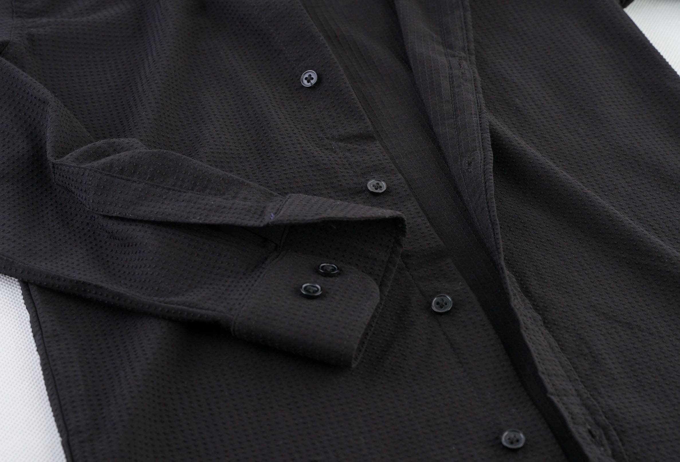 Chłopięca koszula długi rękaw bawełniana przeszyta czarna regular Kada 146 Rękaw długi rękaw