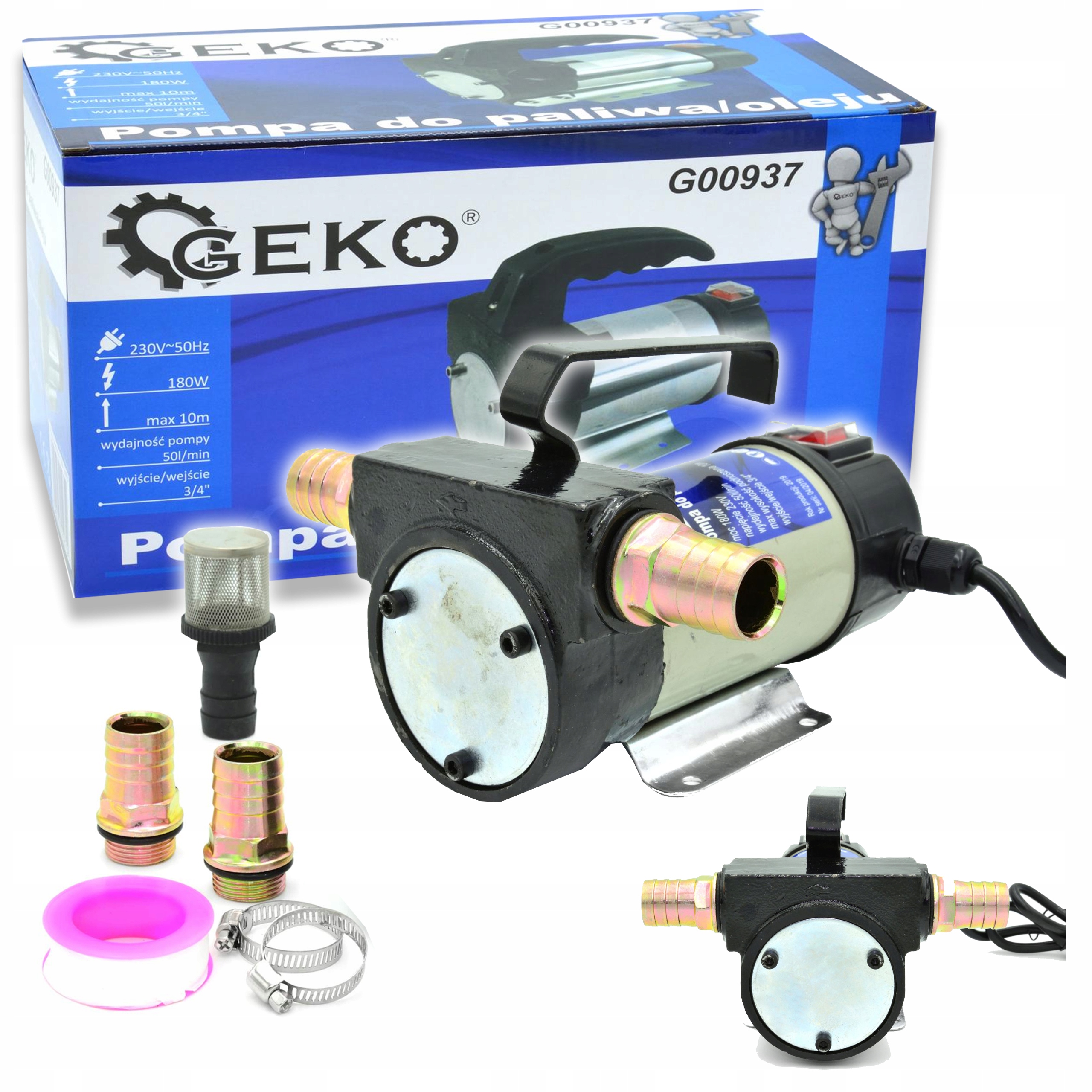 POMPA DO SPUSZCZANIA PALIWA ROPY OLEJU 230V 180W