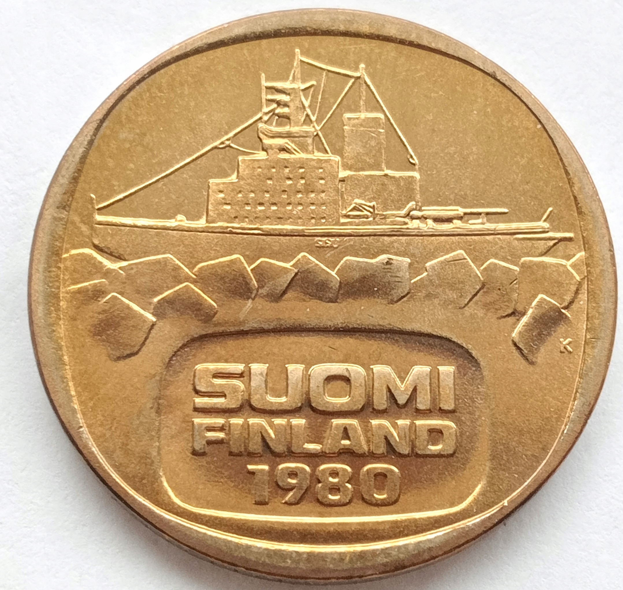 Finlandia 5 Marka1980 Mennicza (UNC)