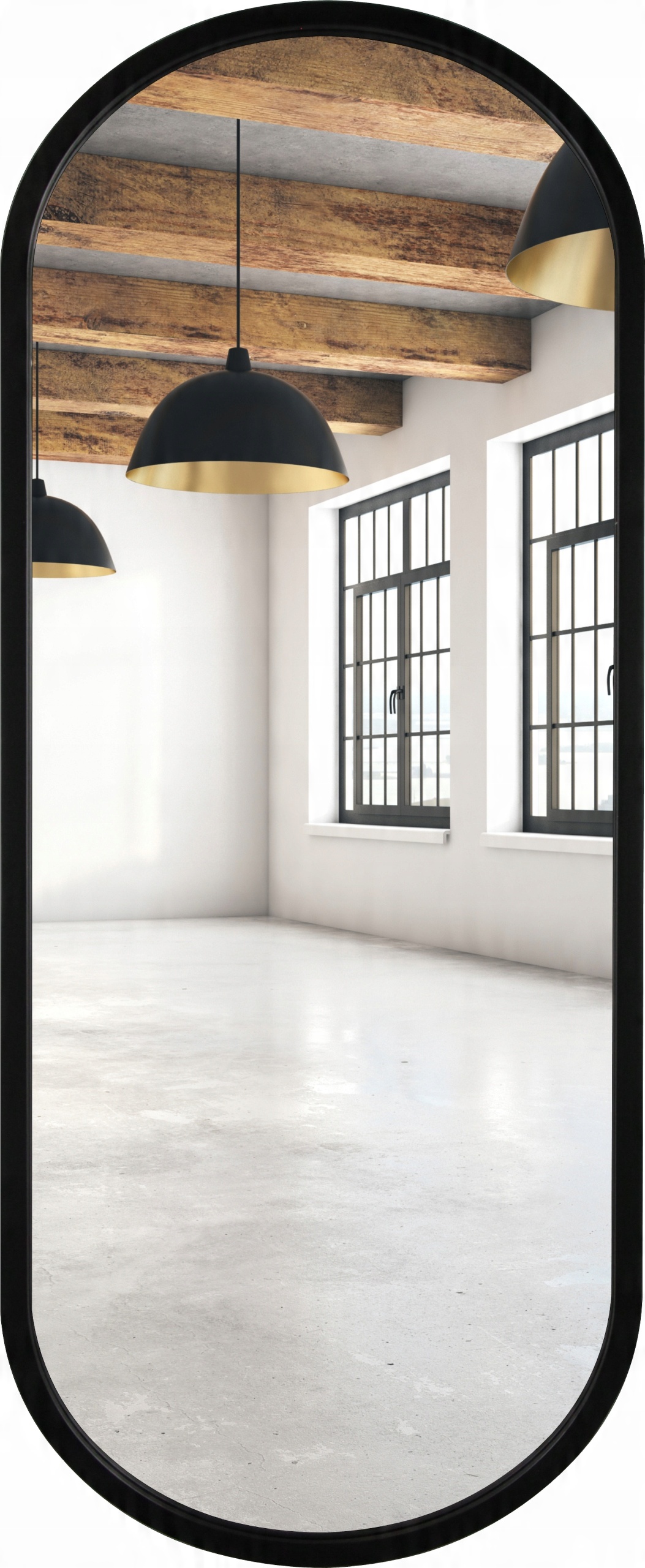 

Lustro Owalne Czarne Led 60x125