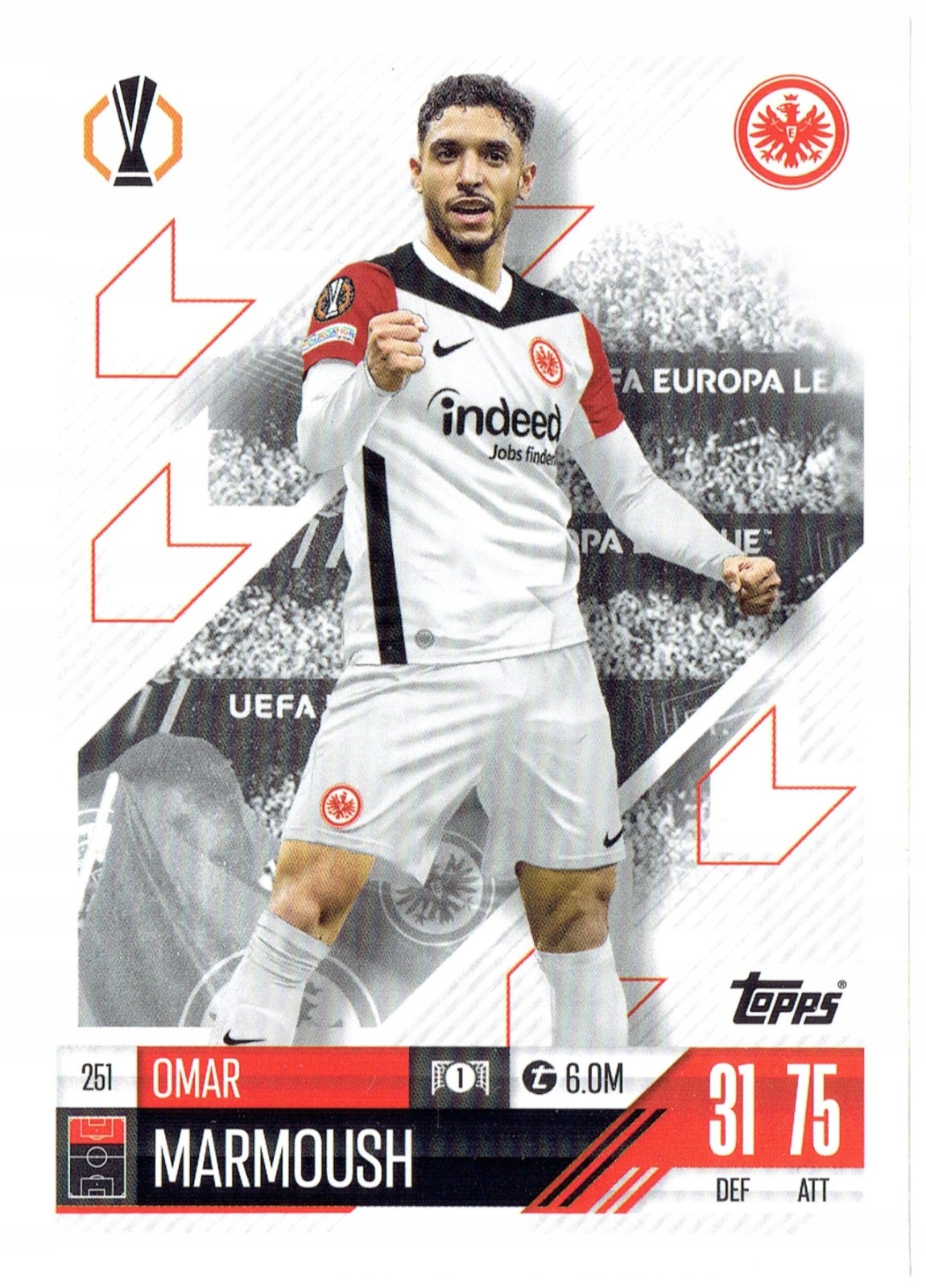 Topps Match Attax 2024-2025 Base Card 251 Omar Marmoush Eintracht Frankfurt