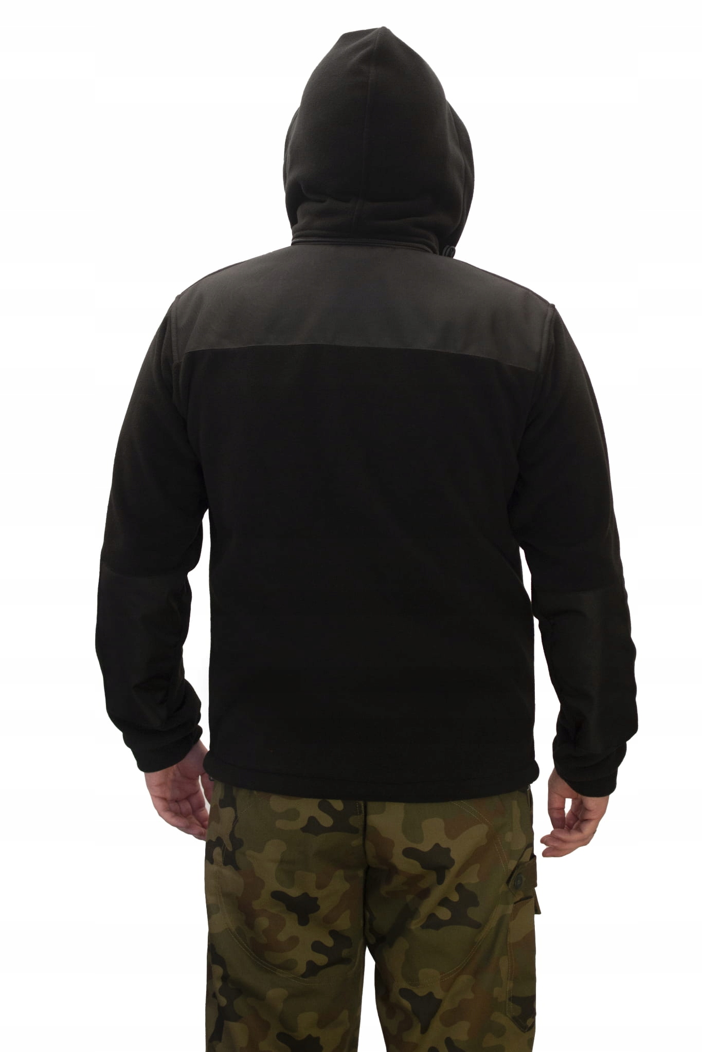 BLUZA POLAROWA BARDZO GRUBA CIEPŁA Z KAPTUREM TURYSTYCZNA CZARNY L Płeć mężczyzna