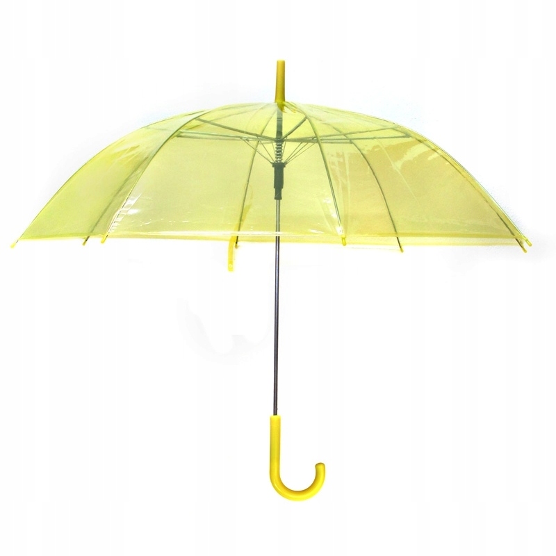 PARASOL PARASOLKA PRZEZROCZYSTA ŻÓŁTA