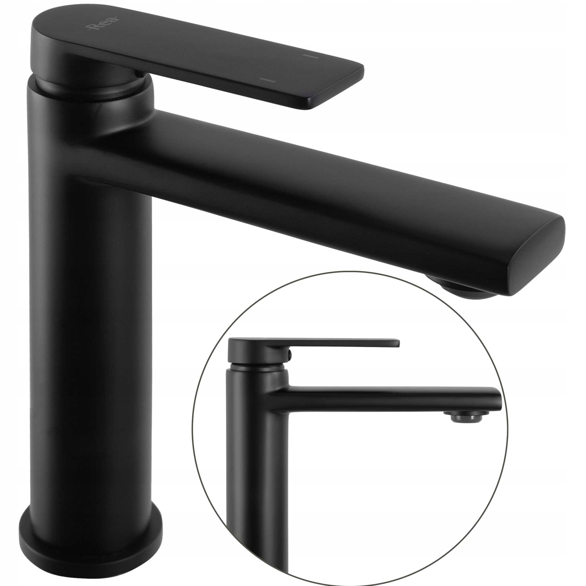 Umývadlová batéria čierna nízka Rea Verso Black Matná na umývadlo