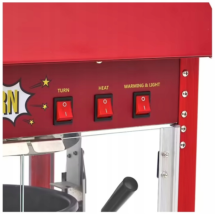 Maszyna do Popcornu Profesjonalna Czerwona 1375W 150g Maxima 09506005