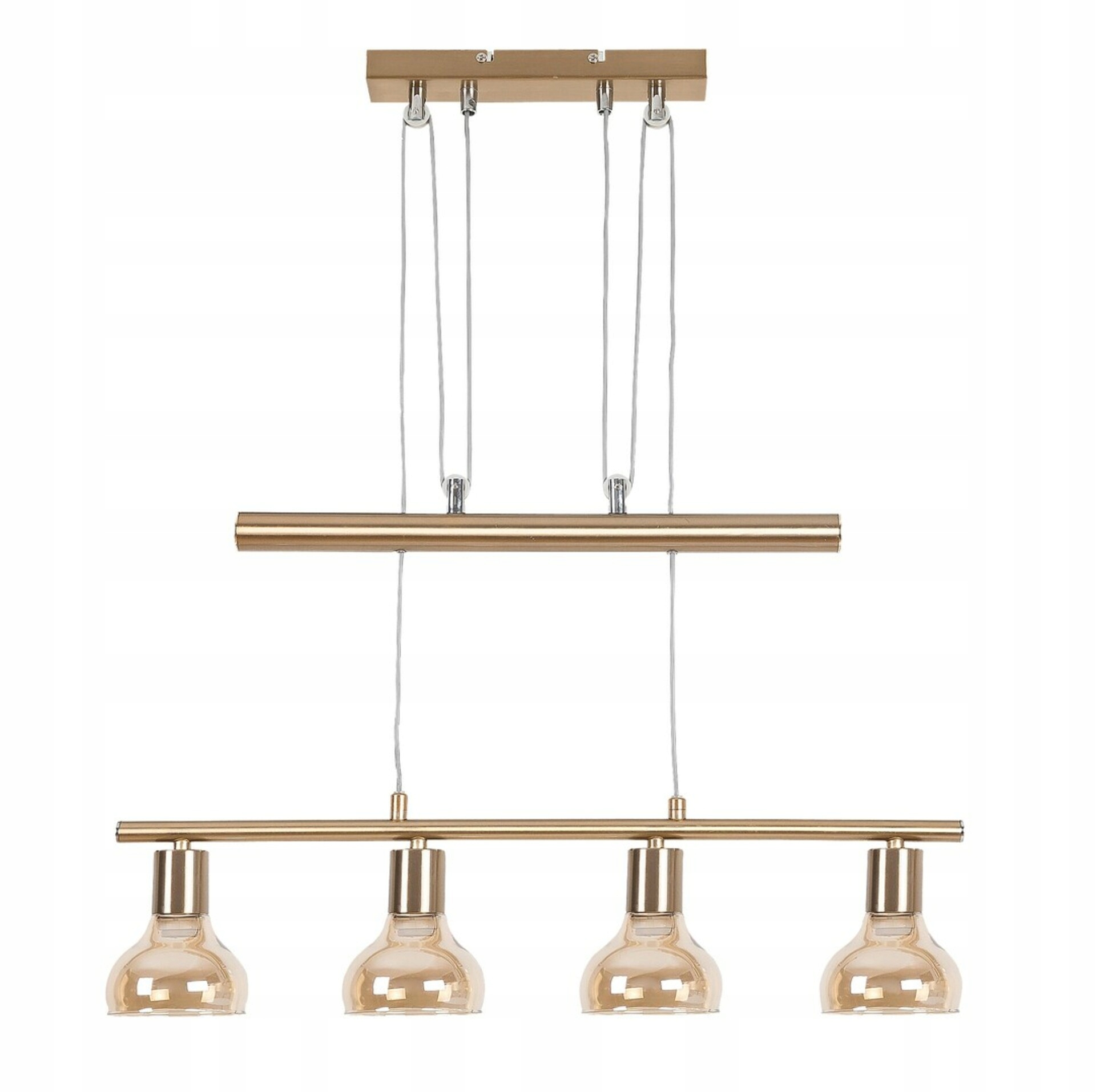 Rabalux Holly závesné svietidlo 4xE14 antická zlatá/jantár 5551