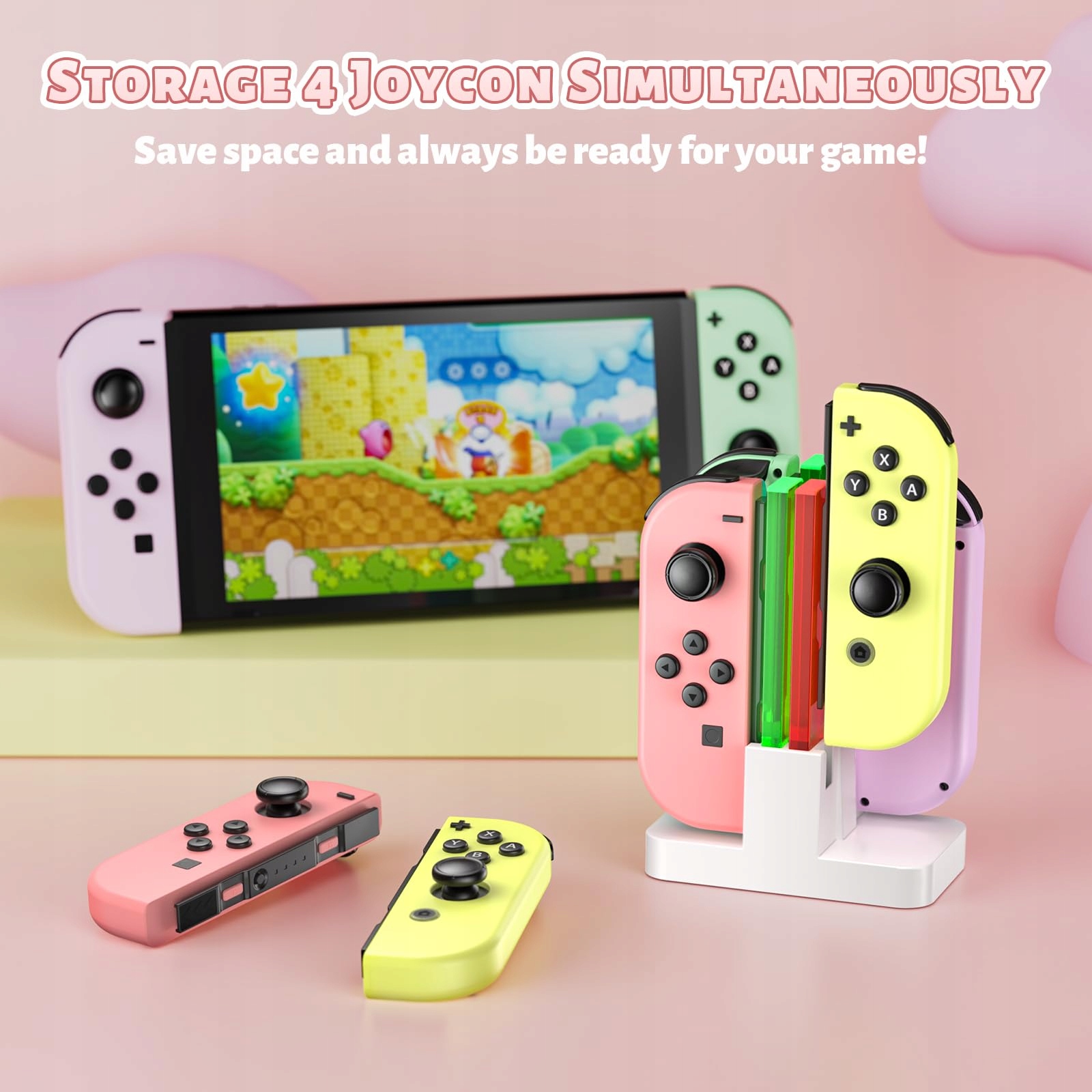 FASTSNAIL Ładowarka Kontrolerów do Nintendo Switch OLED JoyCon Biała — miniatura 3