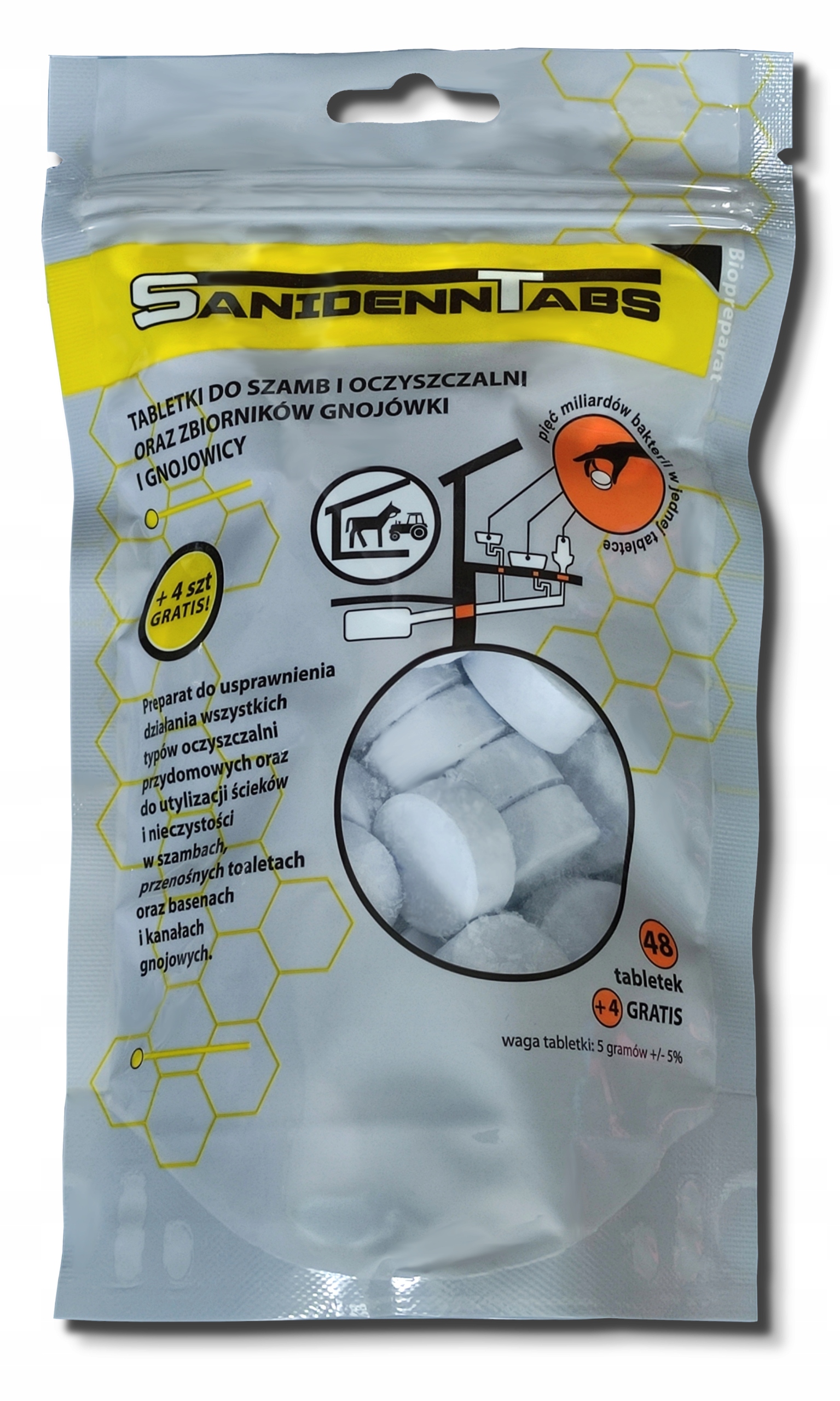 

Tabletki Bakterie do Szamba eko Sanidenn bio 52szt