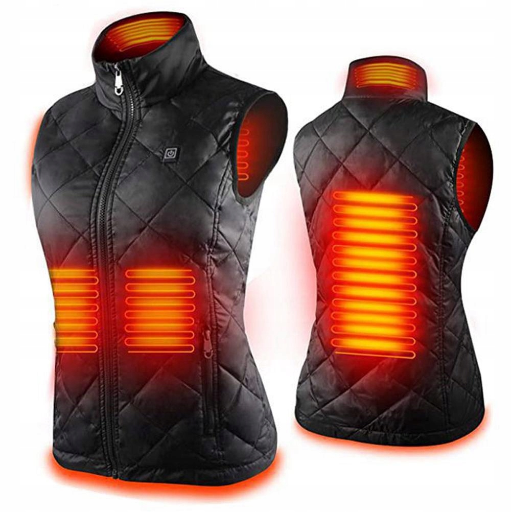 Kamizelka Podgrzewana Bezrękawnik Kurtka Zimowa Damska Elektryczna Usb XL