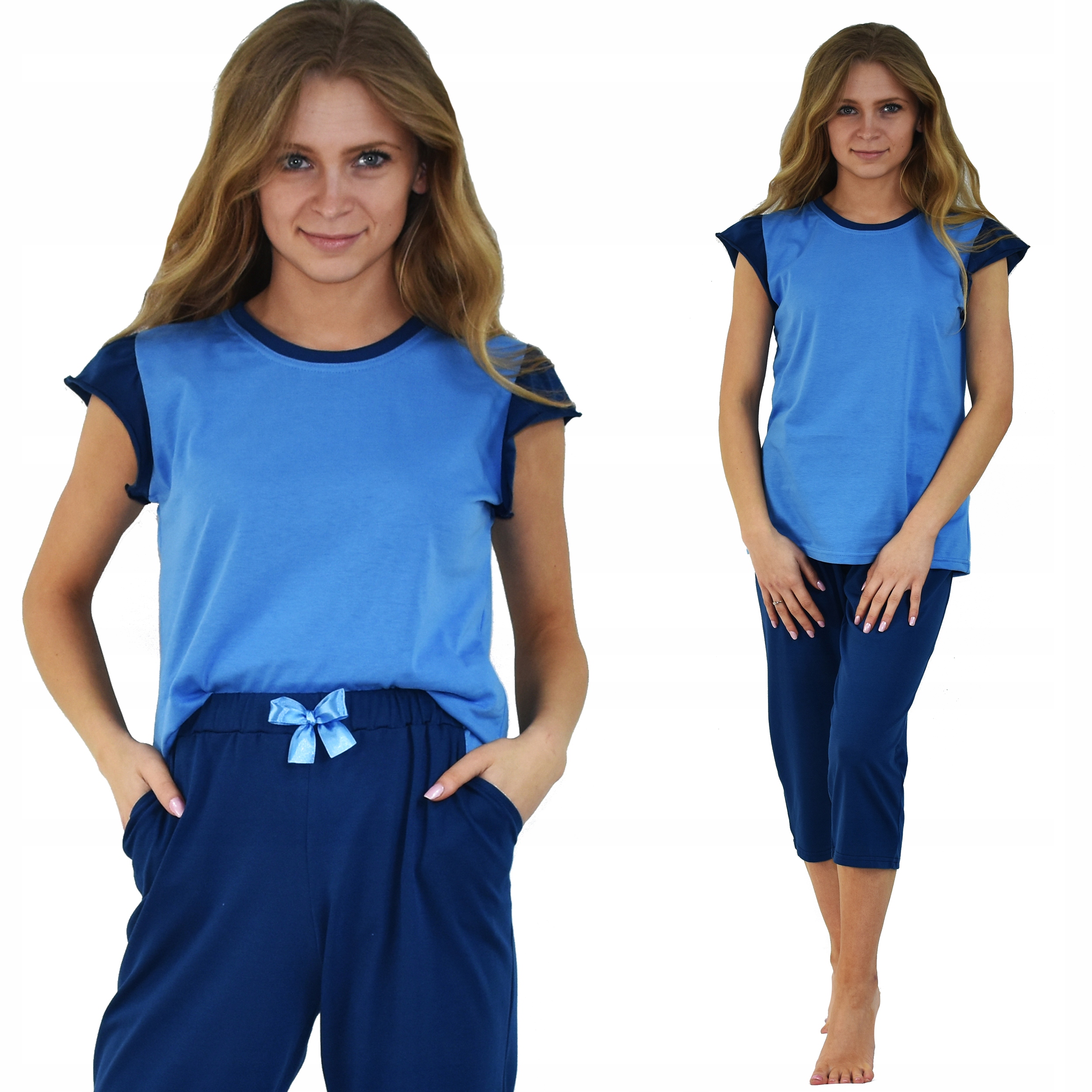 

Piżama damska spodnie 3/4 komplet z koszulką L