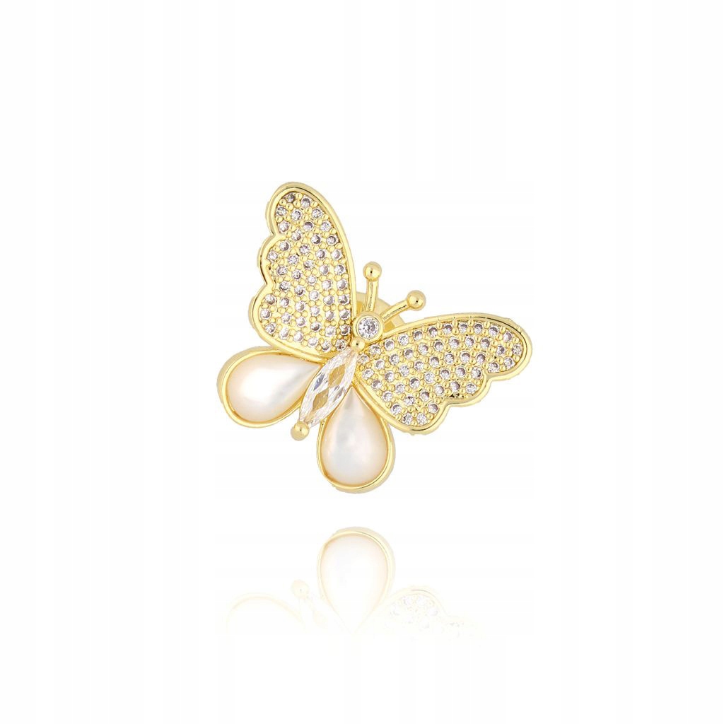 Brož By Dziubeka mosaz motýl
