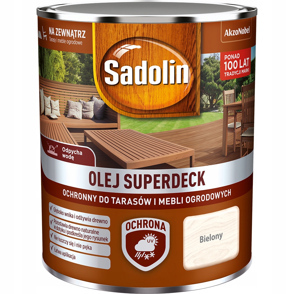 Sadolin Superdeck olej do drewna Bielony 0,75L