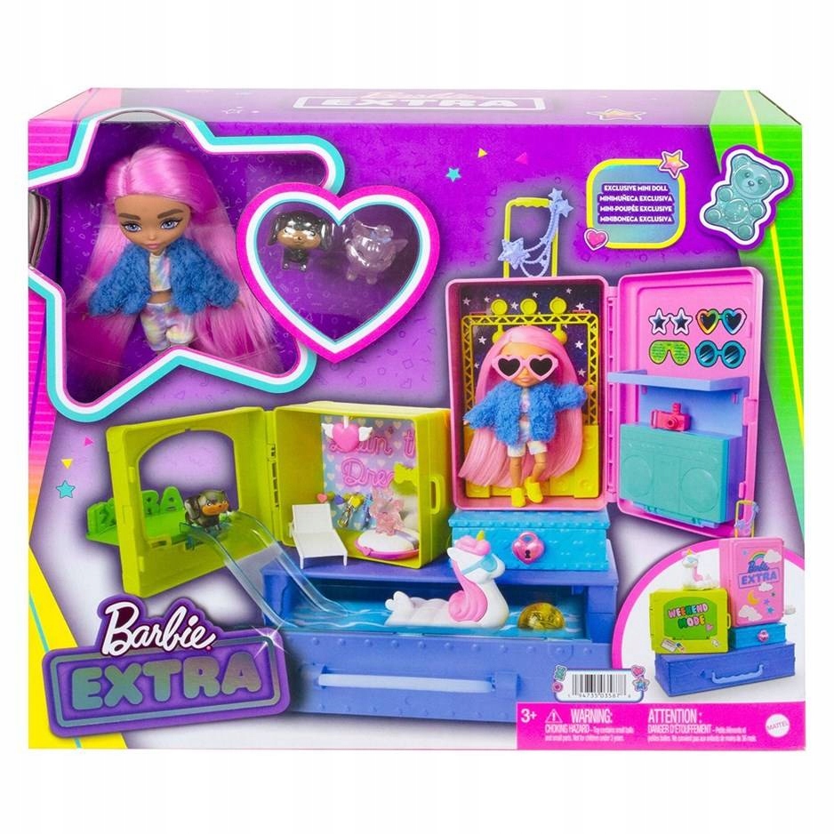 

Barbie Extra Minis Lalka Zwierzątko Akcesoria