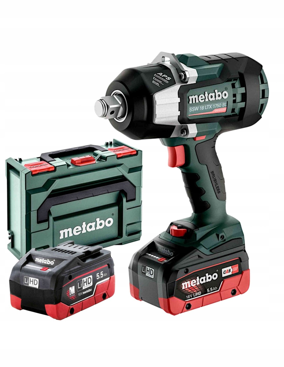 Metabo Úderový Klíč Ssw 18 Ltx 1750 Bl 2x5,5Ah LiHD 1750Nm Metabox