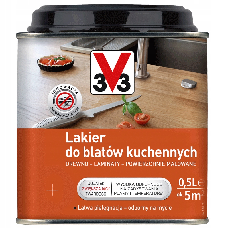 

V33 Lakier Do Blatów Kuchennych Bezbarwny 0,5L