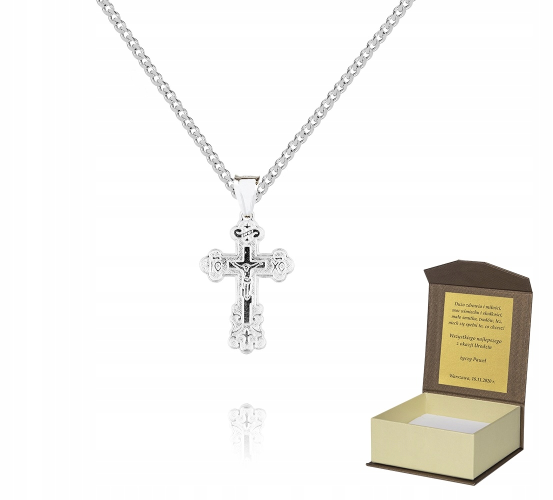 Stříbrný řetízek Pravoslavný Křížek 45 cm P3K24