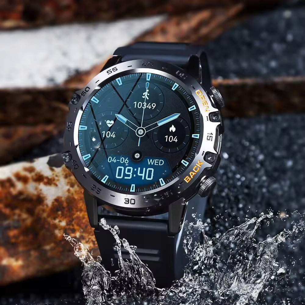 ZEGAREK SMARTWATCH MĘSKI Z CIŚNIENIOMIERZEM ROZMOWY MENU PL BATERIA 400 mAh Rodzaj paska Pasek