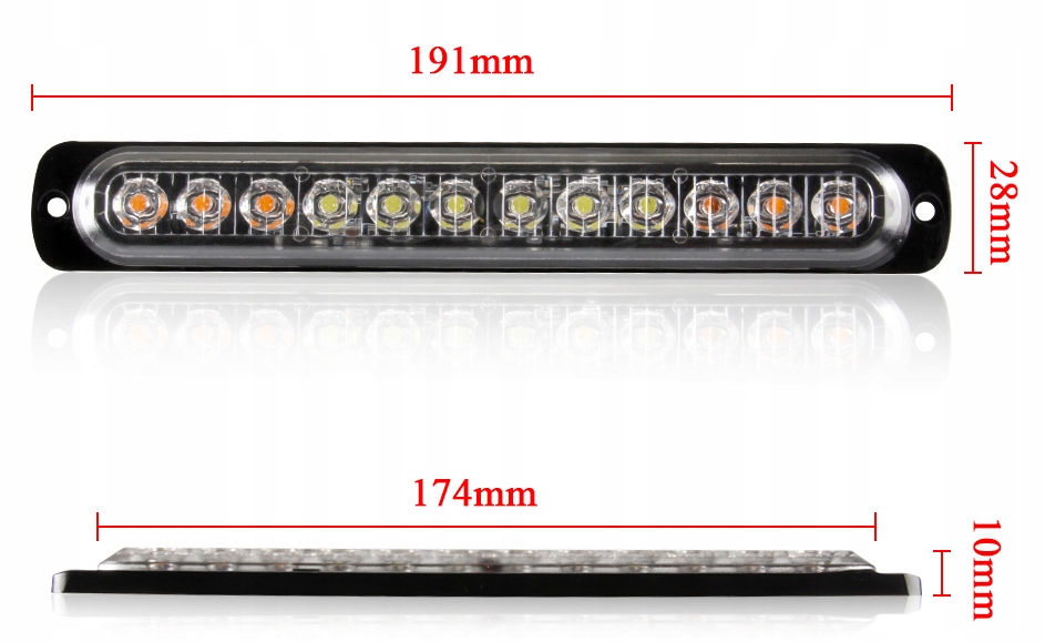 LAMPA LED OSTRZEGAWCZA STROBOSKOP POMOC LAWETA LED Typ samochodu Samochody osobowe Samochody dostawcze