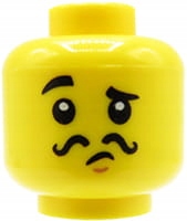 

Lego głowa główka figurki: męska zakręcony wąsik