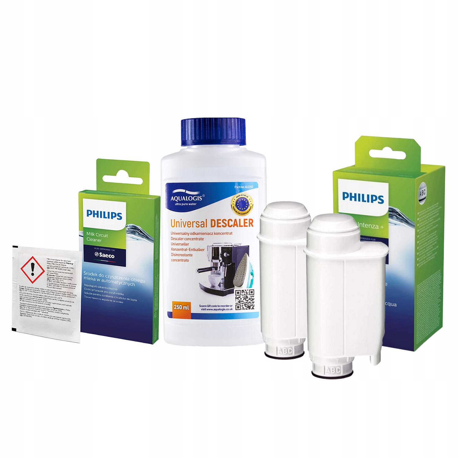 2x Filtr Intenza+ CA6702/00 pro kávovar Philips Odvápňovač 250 ml Tekutina