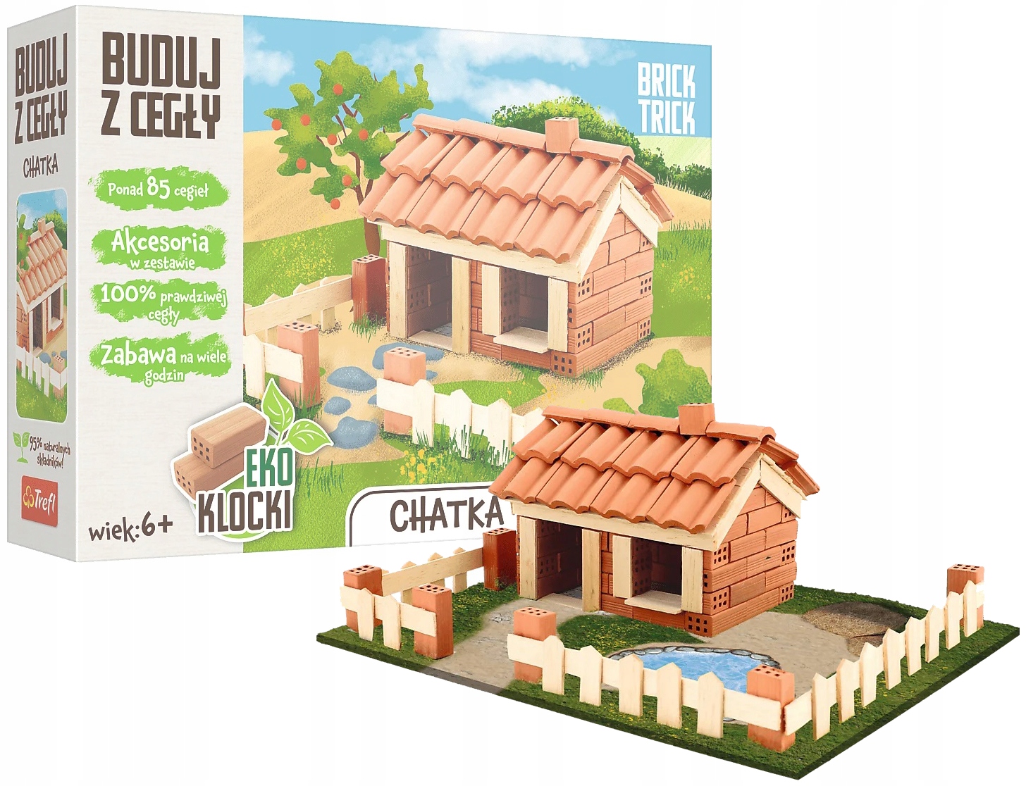 BRICK TRICK BUDUJ Z CEGŁY ZESTAW WIELOKROTNEGO UŻYTKU CHATKA