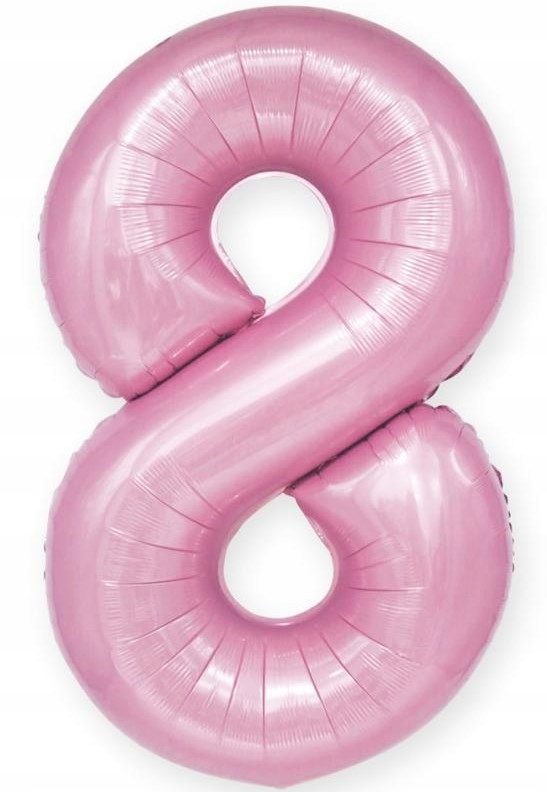

Balon foliowy Cyfra 8 Różowy Duży 100cm