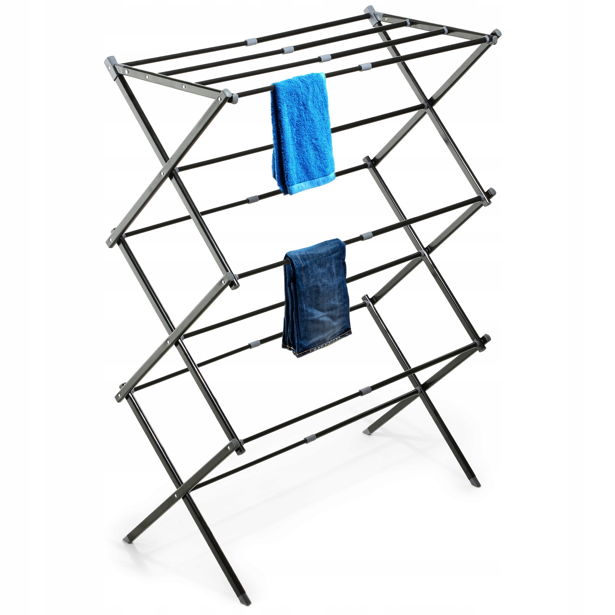 Levně Sušák Na Prádlo Stojící Vertikální Spodní Prádlo 104 CM Ocelová Stabilní