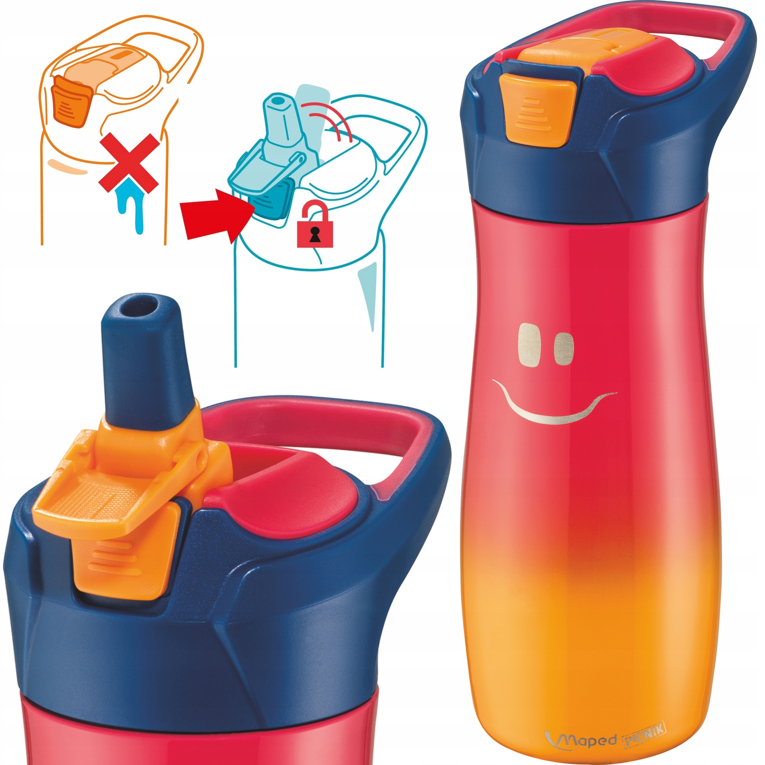 

Butelka Bidon 580 ml Maped Picnik różowa napoje