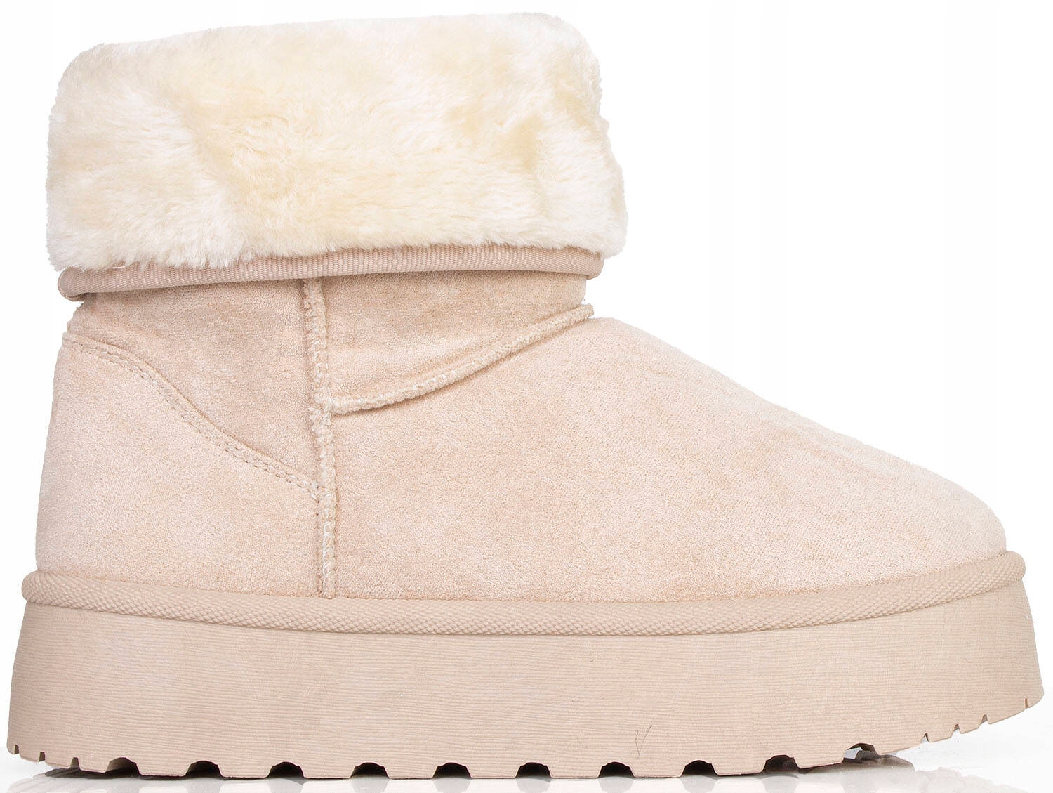 ŚNIEGOWCE BEŻOWE OCIEPLANE BOTKI PLATFORMA 36 Płeć kobieta