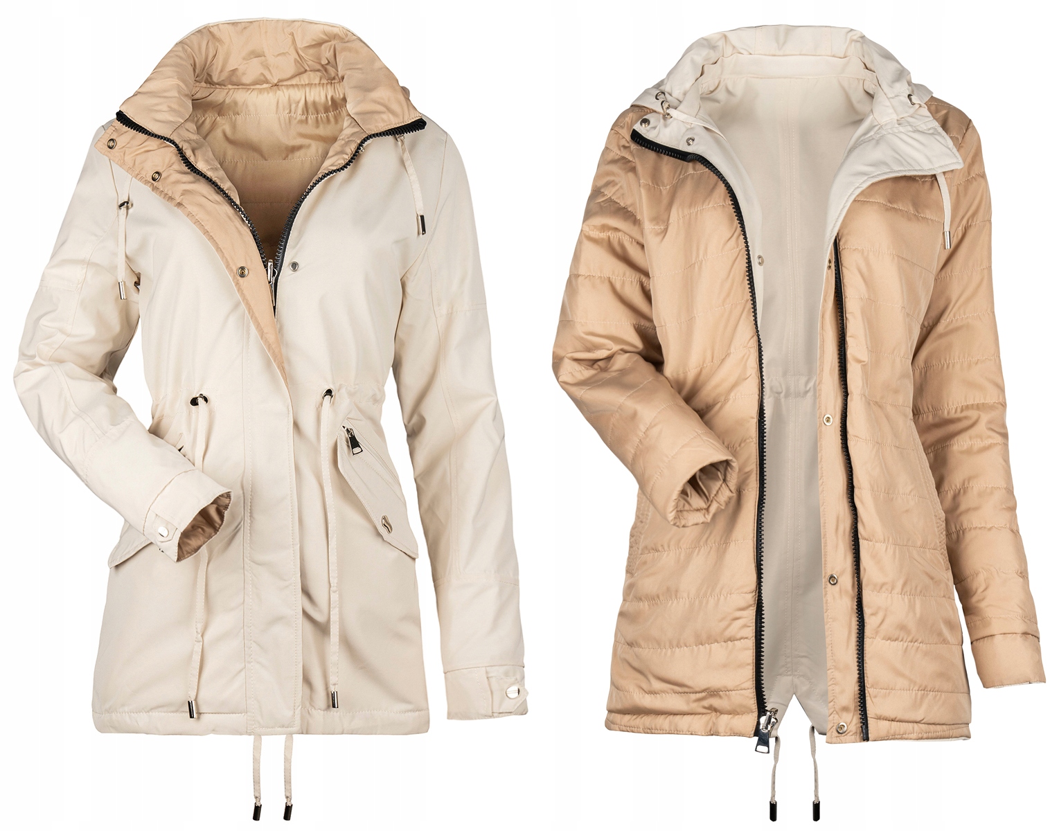 DWUSTRONNA od S do 7XL WIOSENNA Kurtka PARKA 3 KOLORY Przejściowa XL Rozmiar XL