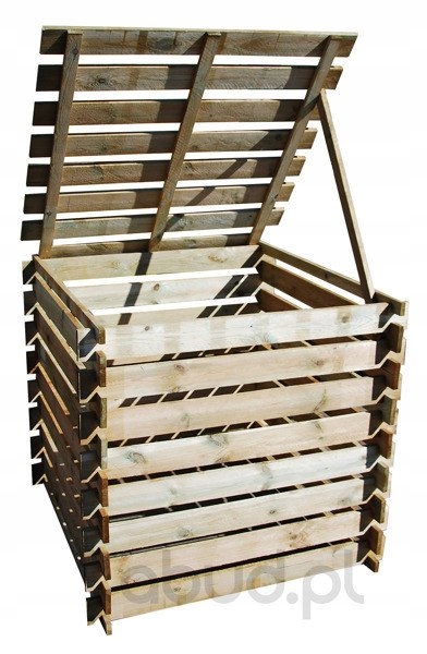 

Kompostownik drewniany z klapą 80x80x80 cm