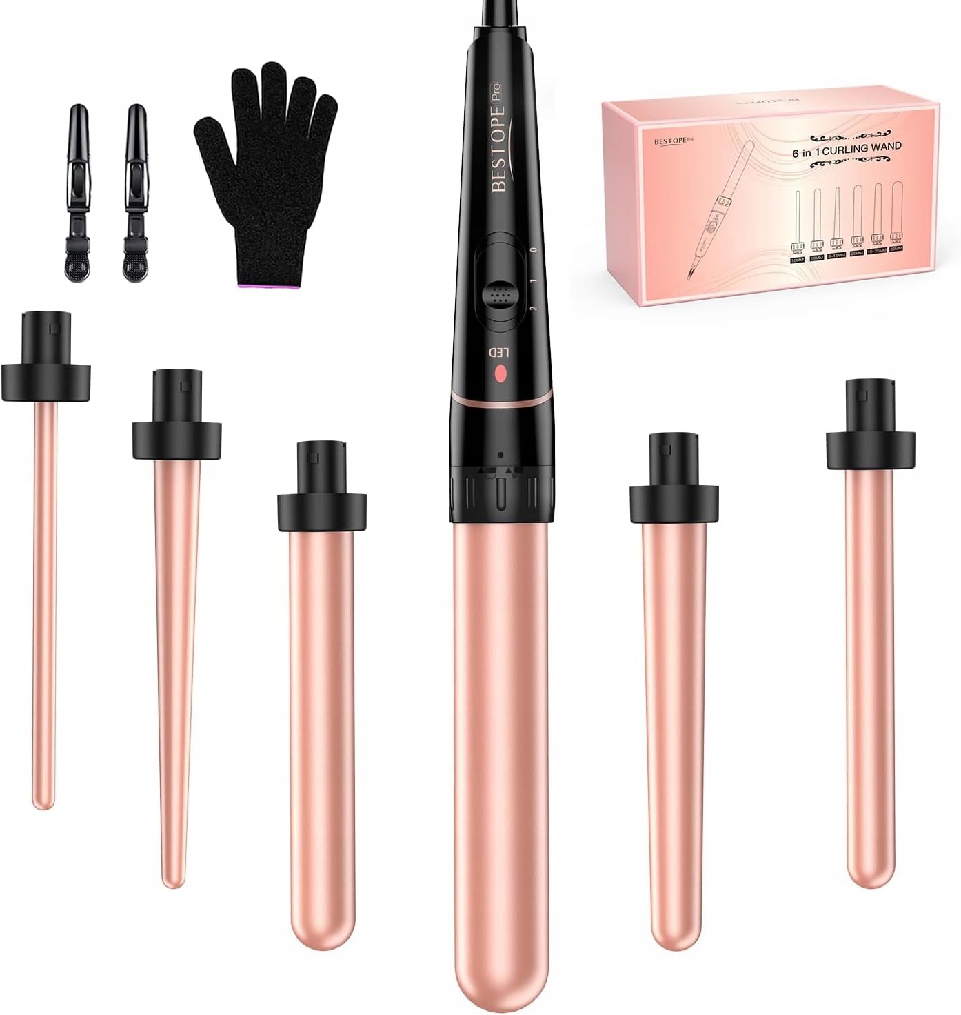 Sada velkých a malých kadeří – 6 v 1