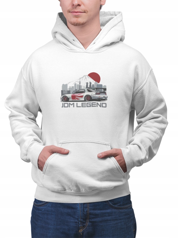 

Bluza Jdm Męska Mazda RX7 z kapturem Biała S