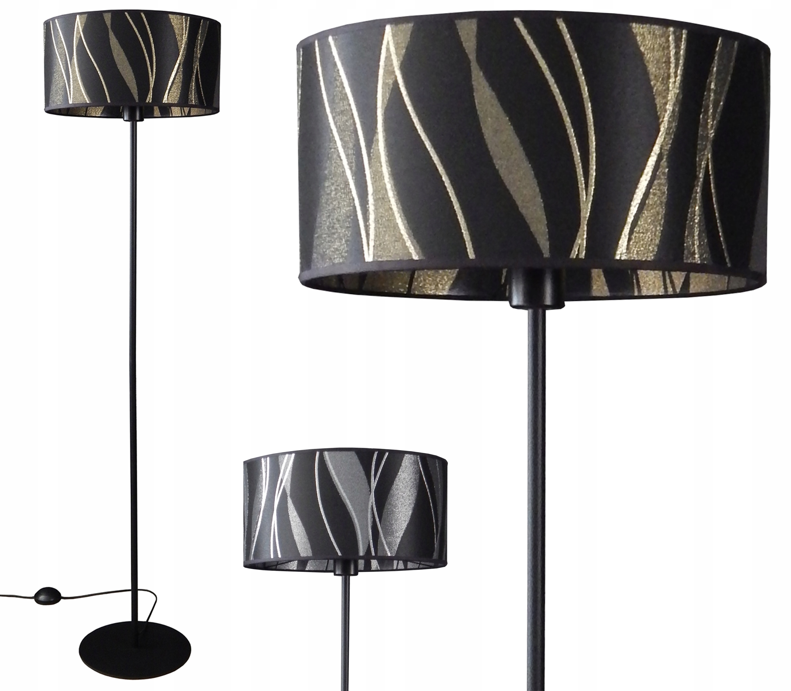 Stabilní Stojací Lampa Led Stínidlo FI30 E27 Obývací Pokoj Spací Hotel