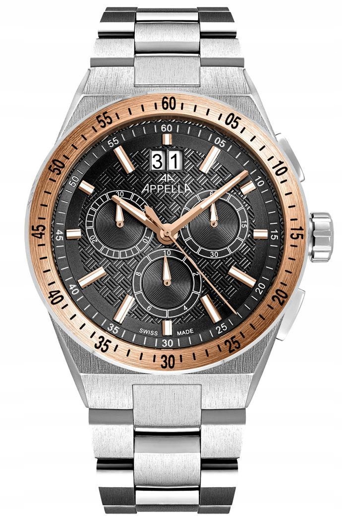 Nové Originální Pánské hodinky Appella L70015.R116CH Chronograf s datem gravírování