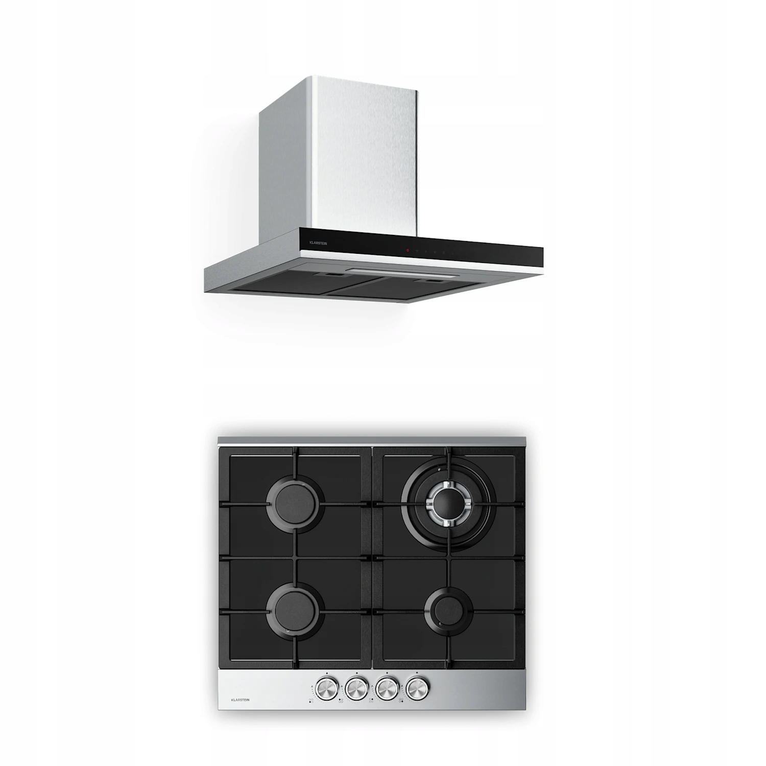 Zestaw Do Kuchni 60 CM Płyta Gazowa 4 Palniki 8000W Okap Kominowy 880 M³/h