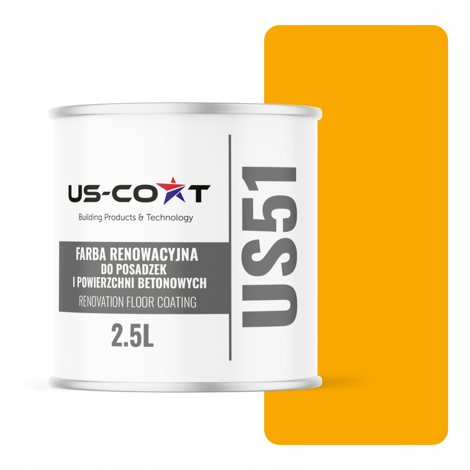 Farba Na Renováciu Podláh Betón Garáž Žltá Signálna RAL1003 Lesk 2,5 L