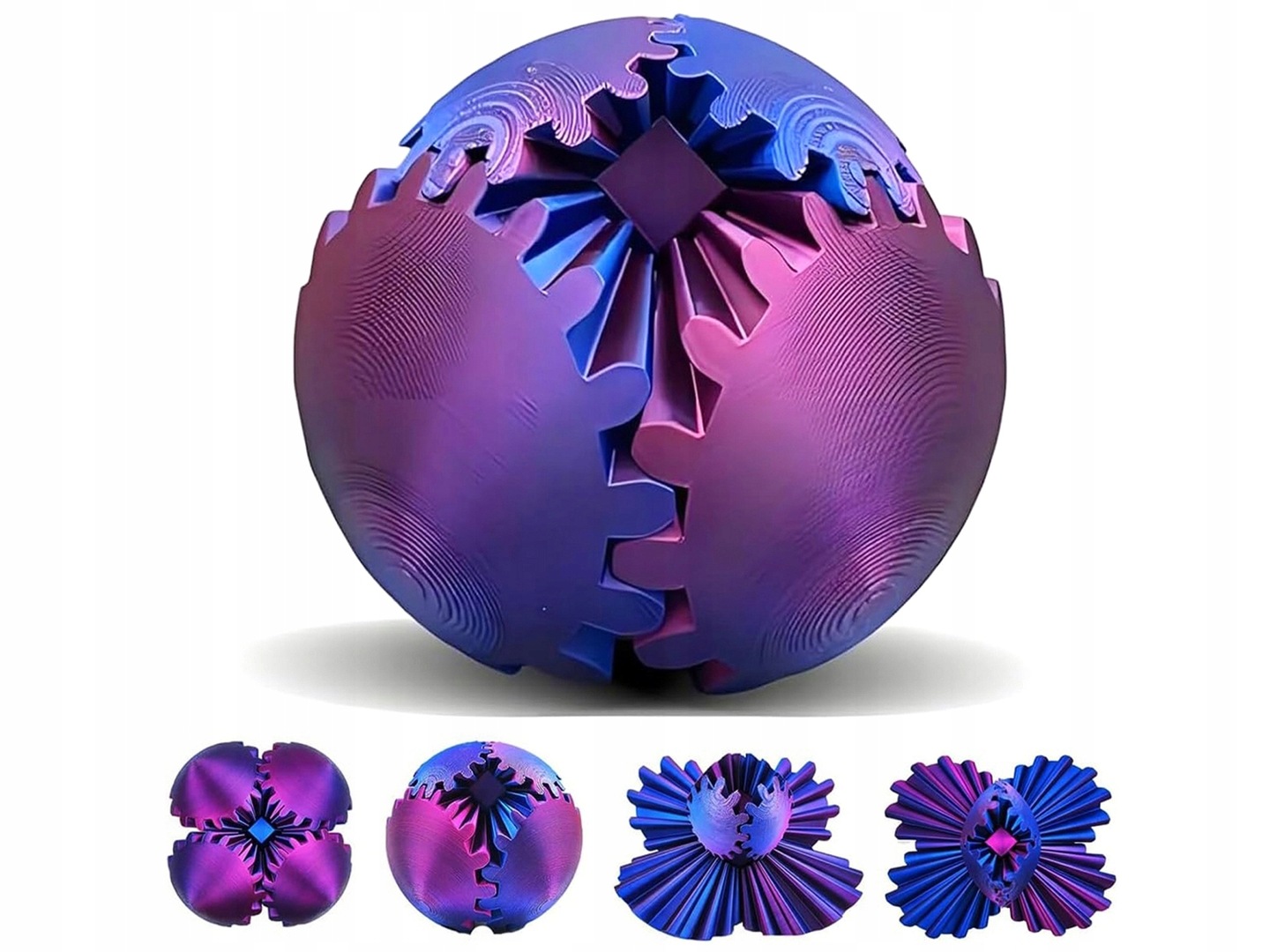 MÁGIKUS GÖMB TÁVTARTÓVAL Színes 3D labda Stresszoldó Fidget Anyag műanyag