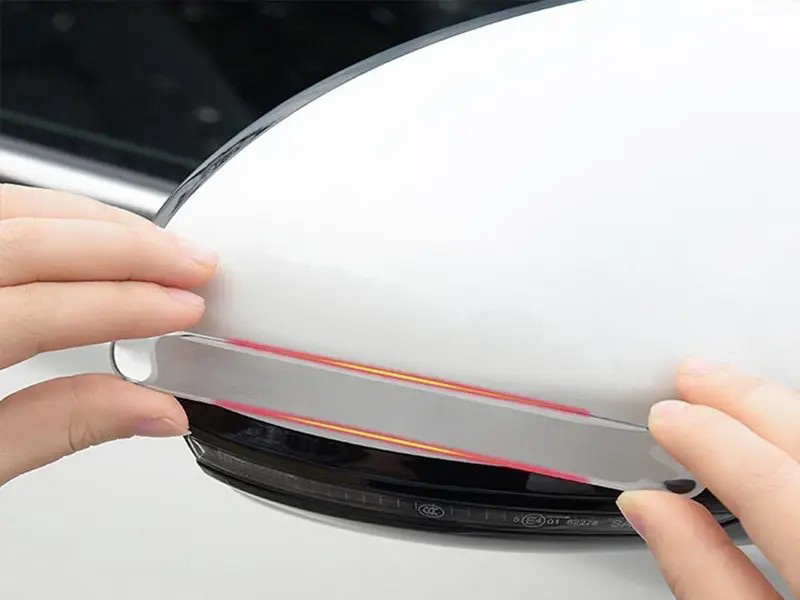 ODBOJNIKI SAMOPRZYLEPNE SILIKONOWE MEBLOWE GUMOWE DO DRZWI 150 x 15mm 4 szt Grubość 3 mm