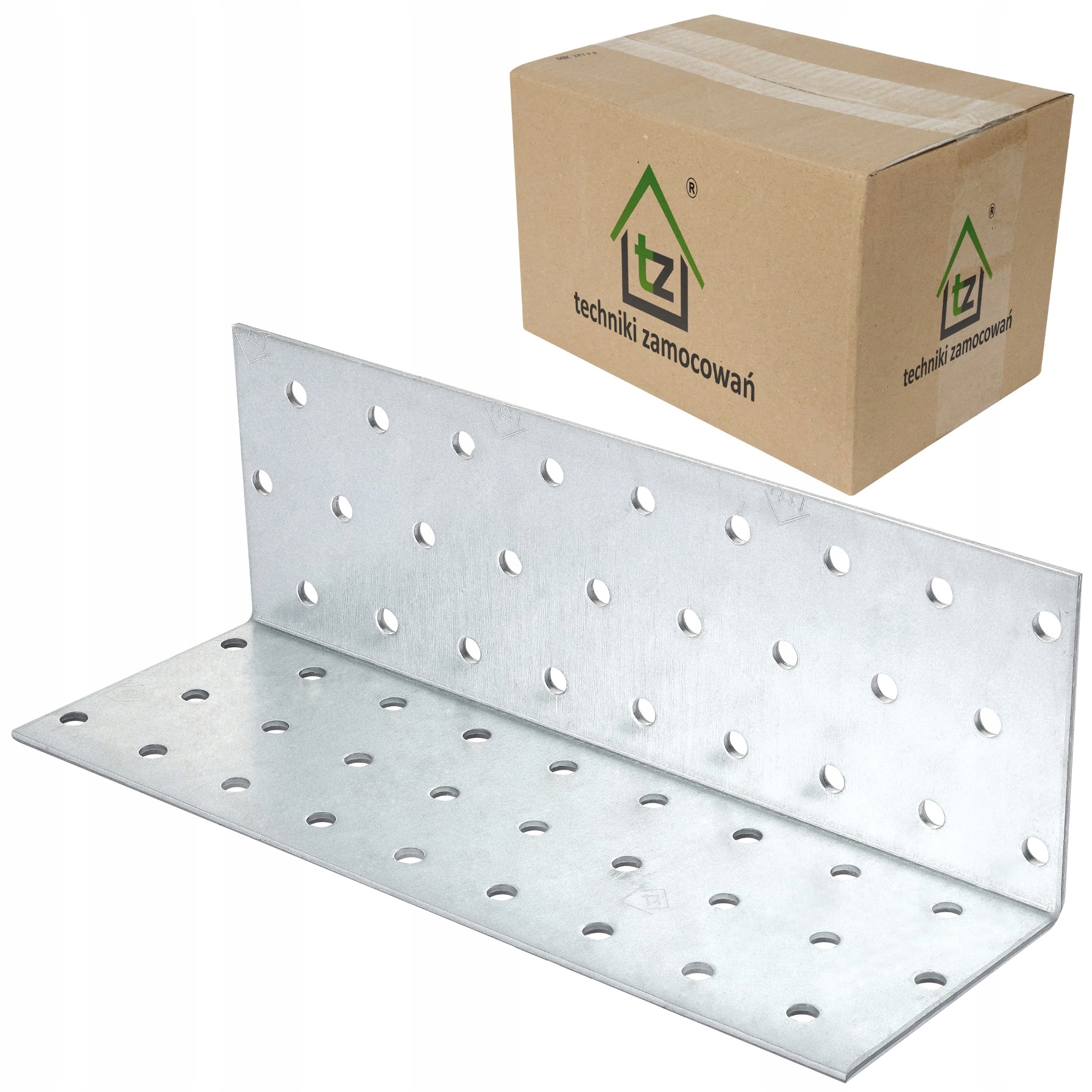 Perforované ocelové úhelníky 60x60x180 x 2 mm 25 ks montážních prvků KM22