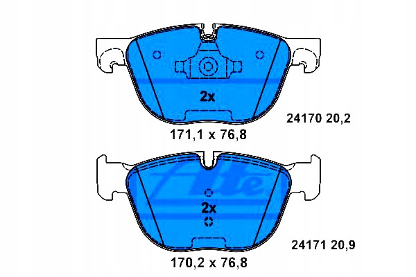 Ate Brzdové Destičky Bmw Přední E70/E71 X5/X6 08- Asistent řidiče #28