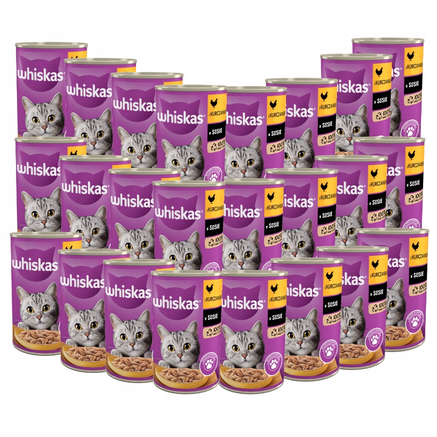 Whiskas Kurczak W Sosie 9,6kg 24x400g Puszka Karma Mokra Dla Kotów Kota