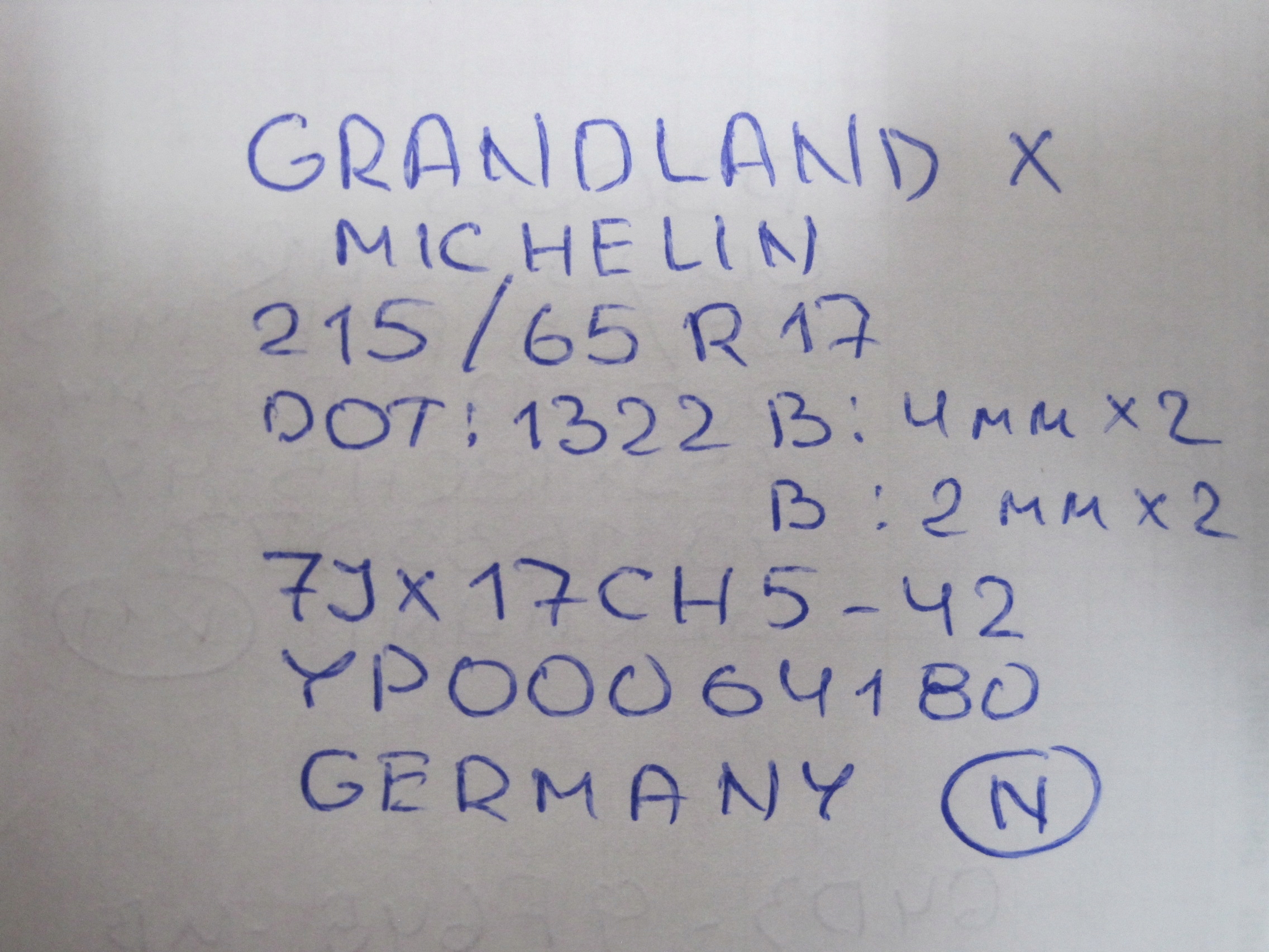 wheels discs tyres OPEL GRANDLAND 2022r R17